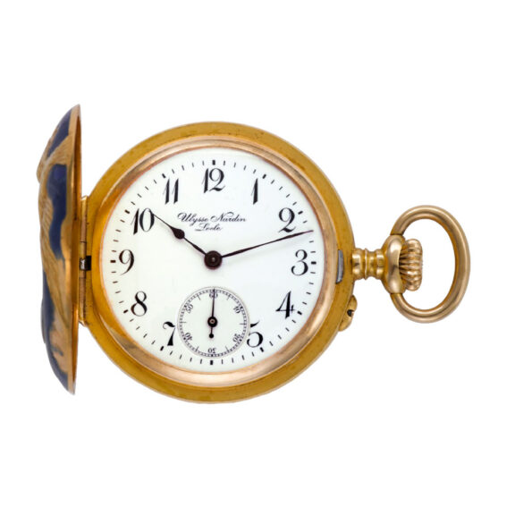 Swiss 18K yellow gold Art Nouveau pendant watch Circa 1910 Swiss 18K yellow gold Art Nouveau pendant watch Circa 1910