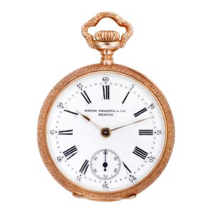 Swiss pink gold open faced lady's pendant watch Circa 1905