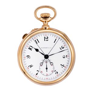 Swiss gold dress watch with split-seconds chronograph Circa 1920