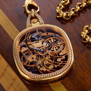 Swiss gold skeletonized ellipse shaped dress watch Circa 1996