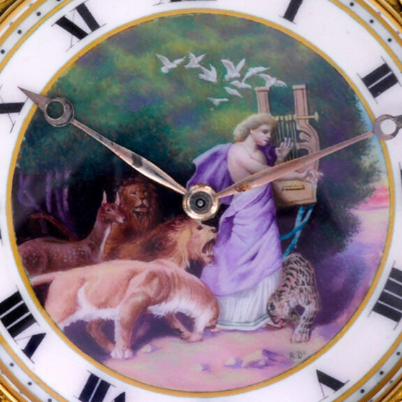 Swiss 18K yellow gold Art Nouveau pocket watch Circa 1910 Swiss 18K yellow gold Art Nouveau pocket watch Circa 1910