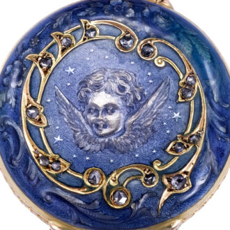 Swiss gold lady's watch with detachable brooch Circa 1900
