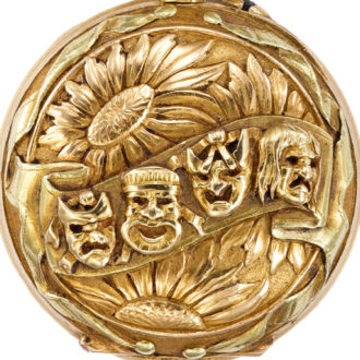 Unusual Swiss gold fob watch with matching bow Circa 1890
