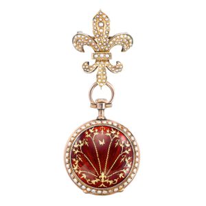 Swiss gold brooch watch made for the Chinese market Circa 1890