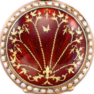 Swiss gold brooch watch made for the Chinese market Circa 1890 Swiss gold brooch watch made for the Chinese market Circa 1890