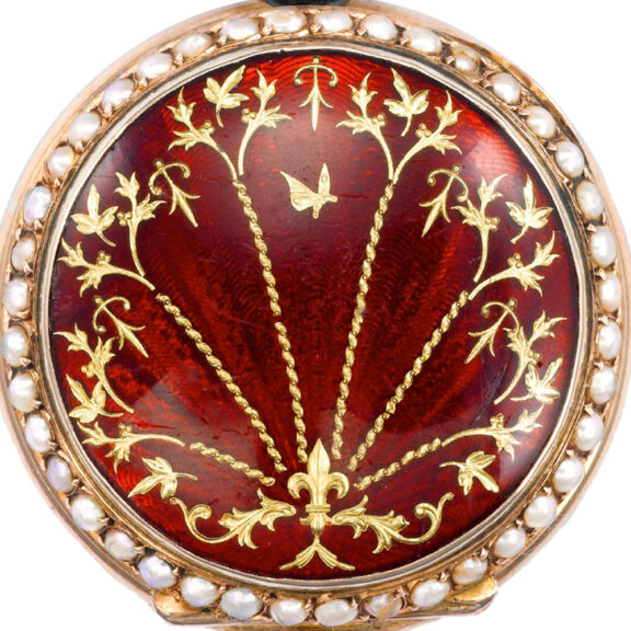 Swiss gold brooch watch made for the Chinese market Circa 1890 Swiss gold brooch watch made for the Chinese market Circa 1890