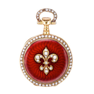 Swiss gold, enamel and diamond set lever watch Circa 1894