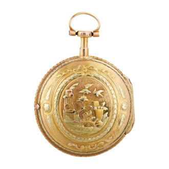 Swiss gold verge with concealed erotic scene Circa 1750 Swiss gold verge with concealed erotic scene Circa 1750