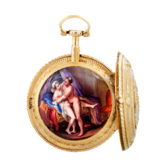 Swiss gold verge with concealed erotic scene Circa 1750