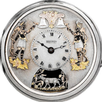 Swiss silver erotic automaton with four animations Circa 1820