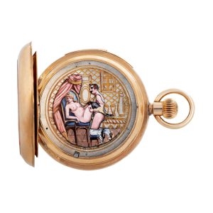Swiss 14k gold erotic watch for the Russian market Circa 1890