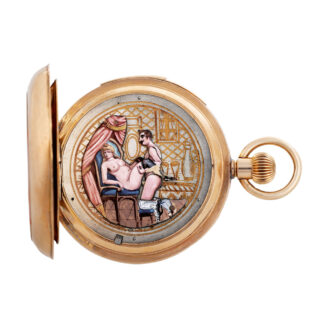 Swiss 14k gold erotic watch for the Russian market Circa 1890