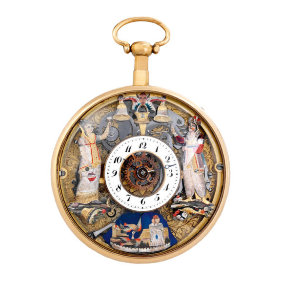Swiss gold double-sided half skeletonised quarter repeater Circa 1815