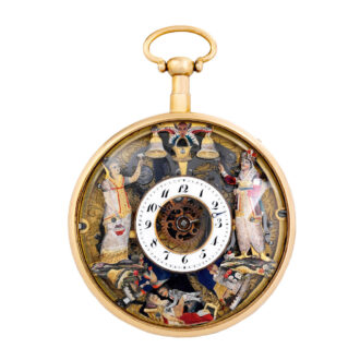 Swiss gold double-sided half skeletonised quarter repeater Circa 1815