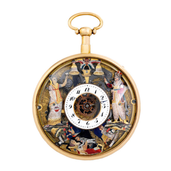 Swiss gold double-sided half skeletonised quarter repeater Circa 1815 Swiss gold double-sided half skeletonised quarter repeater Circa 1815