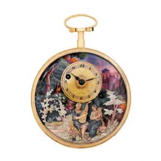 Swiss gold musical watch with hidden erotic scene Circa 1810 Swiss gold musical watch with hidden erotic scene Circa 1810