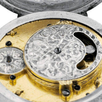 English silver Louis XIV oignon watch in French style Circa 1700