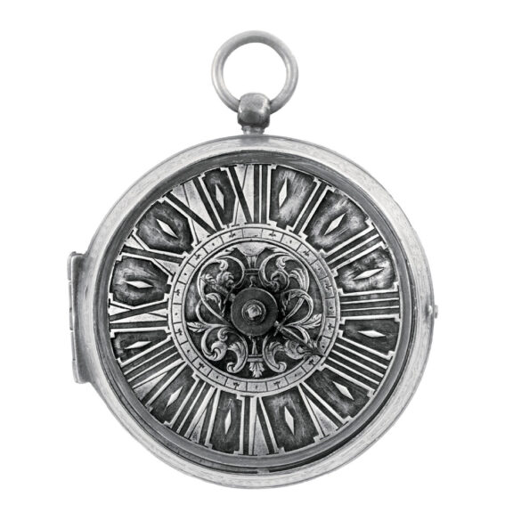 French silver Louis XIV single-hand oignon watch Circa 1690