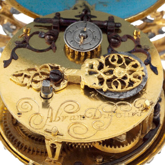 Swiss gold, enamel and diamond-set lady's pendant watch Circa 1640 Swiss gold, enamel and diamond-set lady's pendant watch Circa 1640