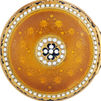 Fine French, 18K gold and enamel lady's pendant watch Circa 1780