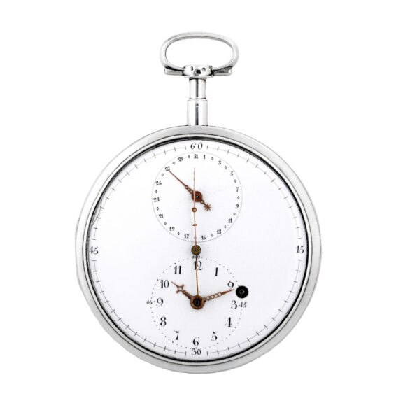 Large Belgian silver pocket watch with regulator dial Circa 1795