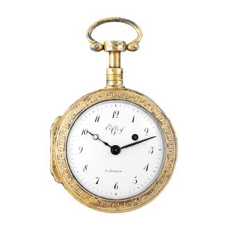 Swiss silver-gilt quarter repeating verge coach watch Circa 1810 Swiss silver-gilt quarter repeating verge coach watch Circa 1810