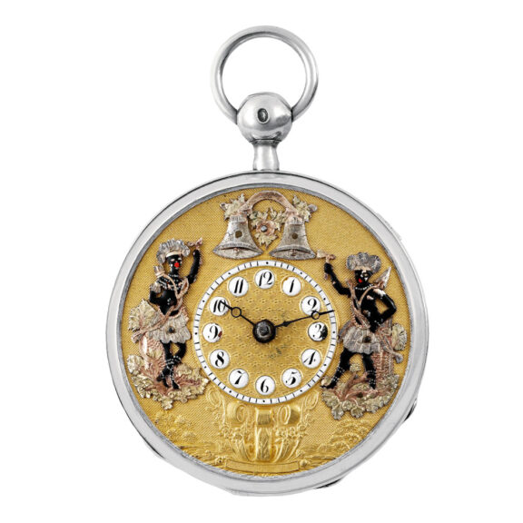 Swiss silver, varicoloured gold quarter repeating watch Circa 1820 Swiss silver, varicoloured gold quarter repeating watch Circa 1820