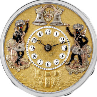 Swiss silver, varicoloured gold quarter repeating watch Circa 1820 Swiss silver, varicoloured gold quarter repeating watch Circa 1820