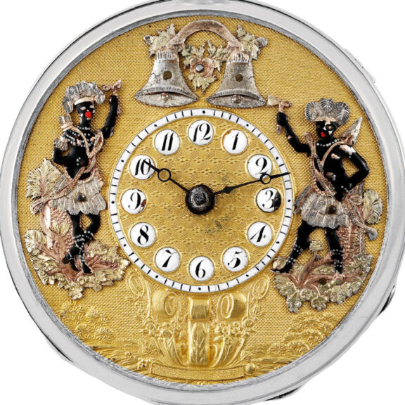 Swiss silver, varicoloured gold quarter repeating watch Circa 1820 Swiss silver, varicoloured gold quarter repeating watch Circa 1820