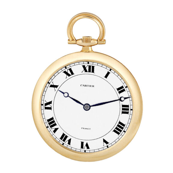 Extra thin French 18K yellow gold keyless dress watch Circa 1920