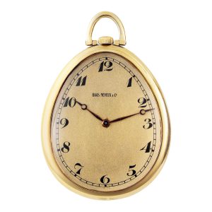Swiss 18K yellow gold egg-shaped dress watch Circa 1930