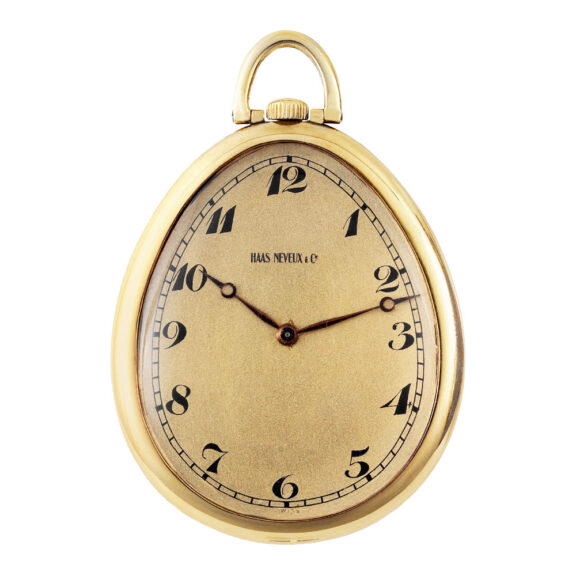 Swiss 18K yellow gold egg-shaped dress watch Circa 1930