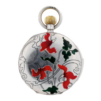 Swiss silver minute repeating Art Nouveau pocket watch Circa 1900