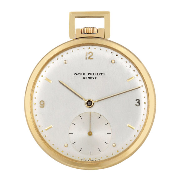 Fine Swiss 18K yellow gold keyless dress pocket watch Circa 1935