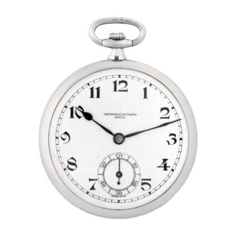 Elegant Swiss 18K white gold keyless dress watch Circa 1940