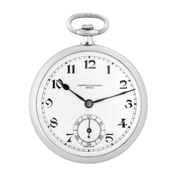 Elegant Swiss 18K white gold keyless dress watch Circa 1940