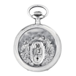 Swiss silver digital watch made for the German market Circa 1890