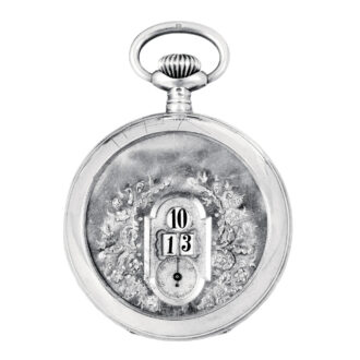 Swiss silver digital watch made for the German market Circa 1890