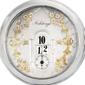 Swiss silver digital watch made for the German market Circa 1890