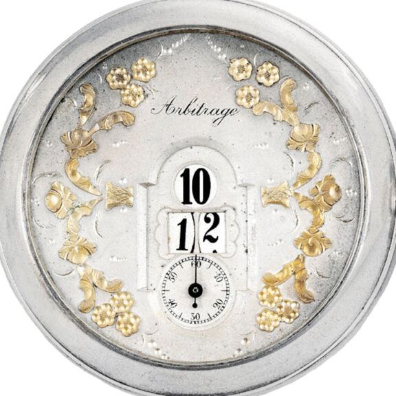 Swiss silver digital watch made for the German market Circa 1890 Swiss silver digital watch made for the German market Circa 1890