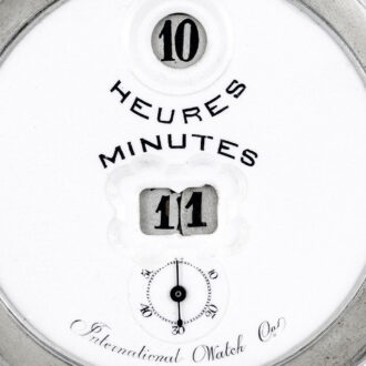 Swiss silver open faced keyless digital pocket watch Circa 1890