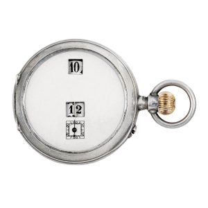 Fine Swiss silver keyless IWC digital pocket watch Circa 1890