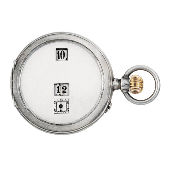 Fine Swiss silver keyless IWC digital pocket watch Circa 1890
