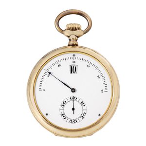 Swiss gold filled digital jumping hour pocket watch Circa 1910
