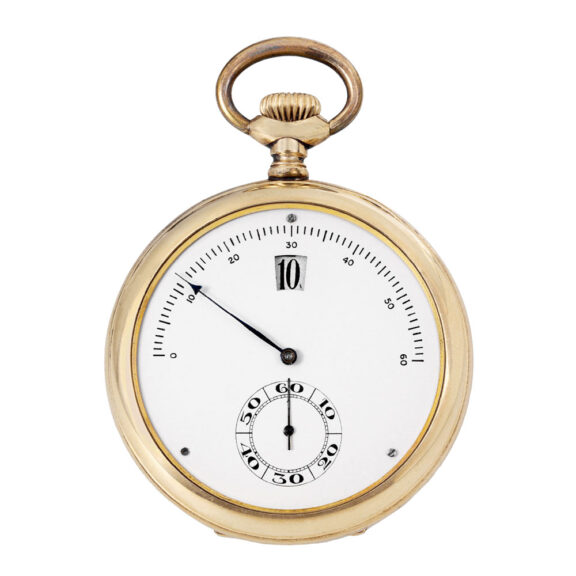Swiss gold filled digital jumping hour pocket watch Circa 1910