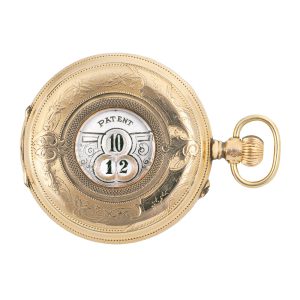 Swiss 14k gold half hunter with florally engraving Circa 1890