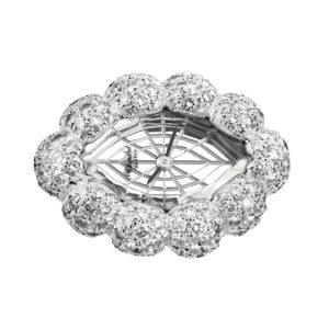 Swiss 18 Carat white gold, diamond lady's ring watch Circa 2004