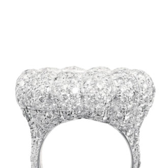 Swiss 18k white gold, diamond lady's ring watch Circa 2004