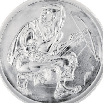 Swiss platinum keyless commemorative dress watch Circa 1979