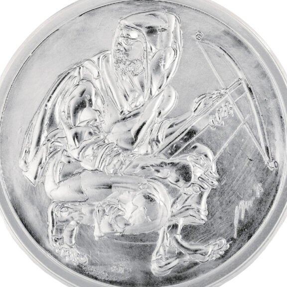 Swiss platinum keyless commemorative dress watch Circa 1979 Swiss platinum keyless commemorative dress watch Circa 1979